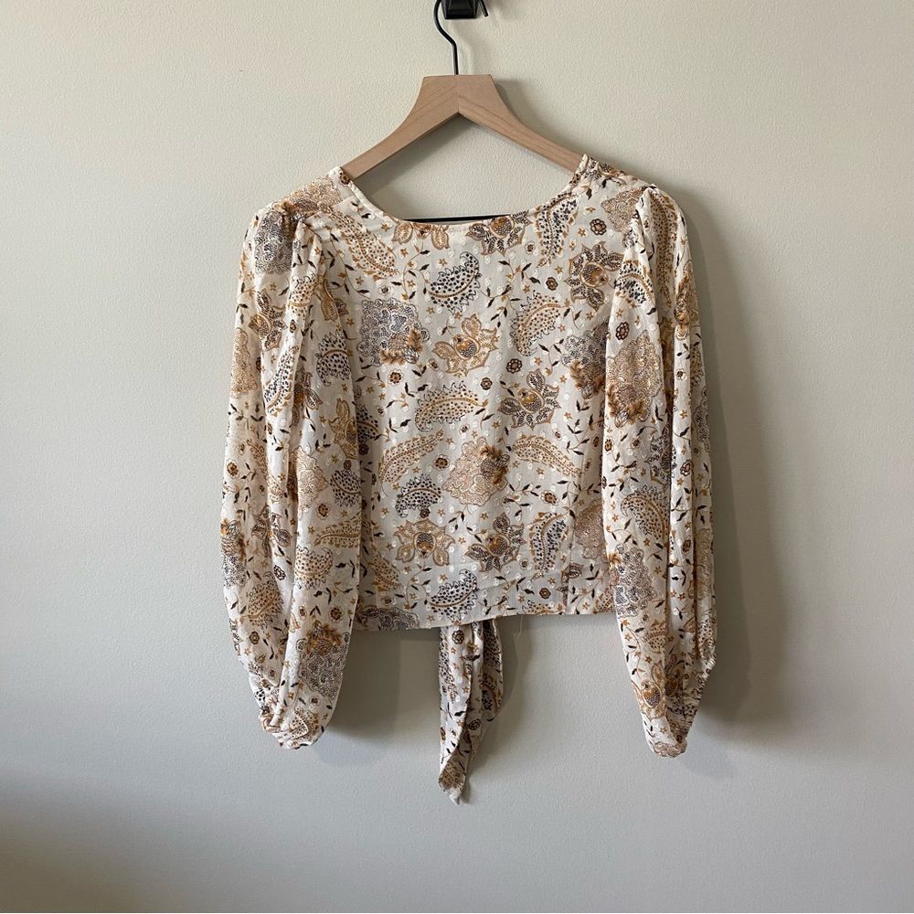 Joie floral/paisley button front blouse - Picture 5 of 14